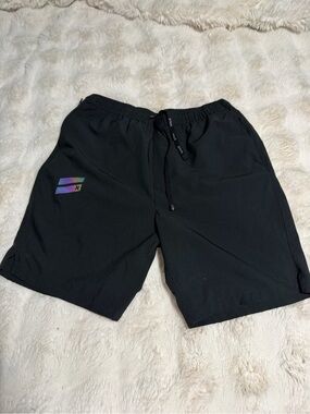 Hurley Black Athletic Shorts with Iridescent Logo